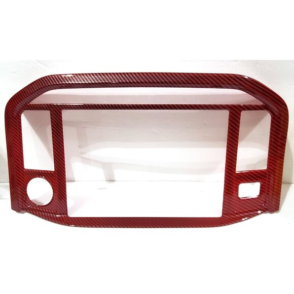 RED CARBON FRAME TRIM COVER GPS & dashboard instrument panel for Ford F150 2021+ - Picture 3 of 8